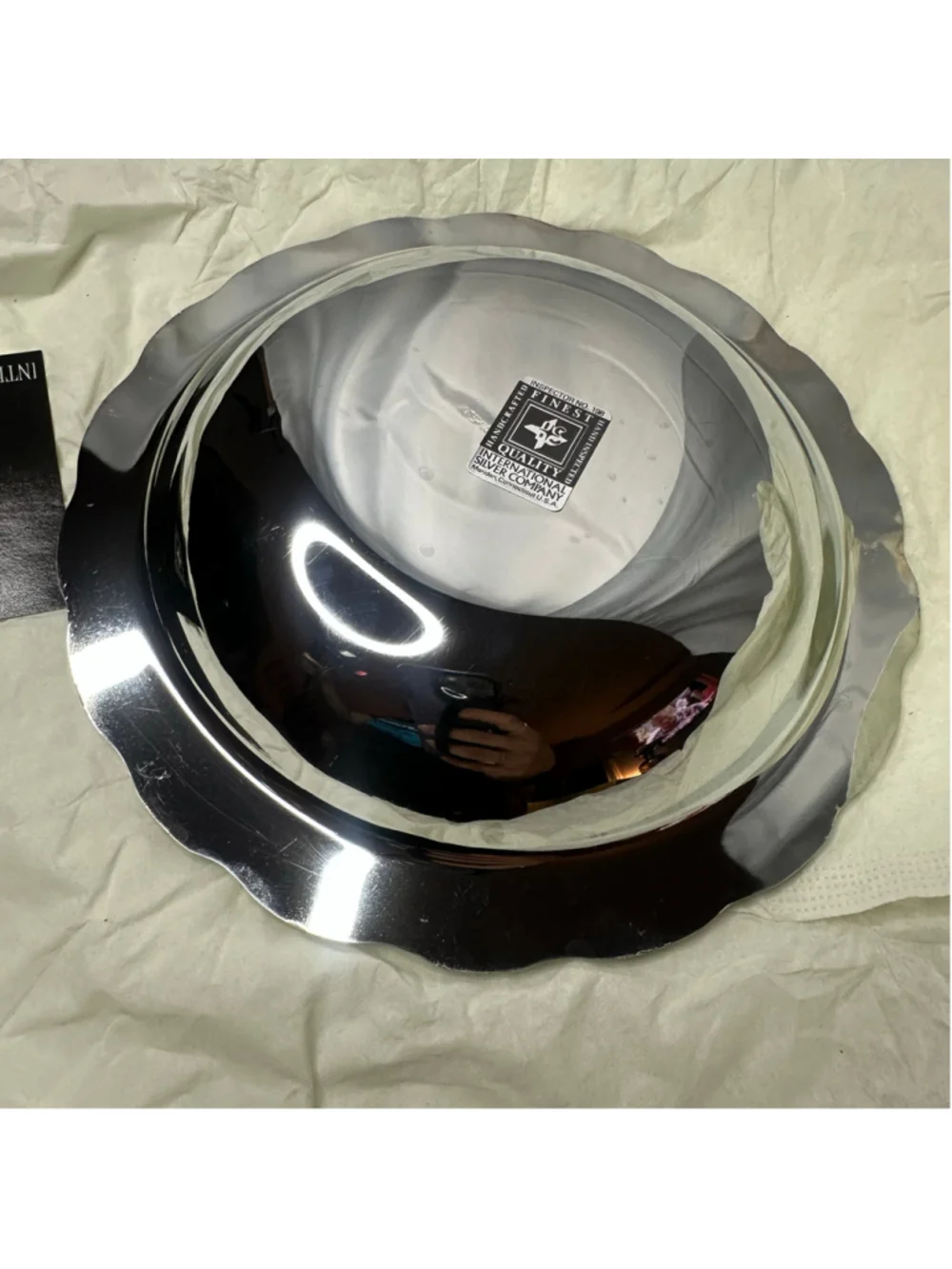 Vintage International Silver Company Silver Serveware Curved Plate